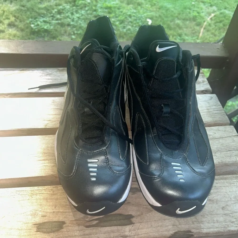 EXCELLENT Nike Air Football Cleats Mens Size 15 Black 310946-011